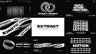 Extract Typographics Pack After Effects Templates