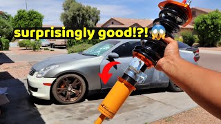 Should you buy Maxpeedingrods Coilovers? Let's install them on my G35 & find out!