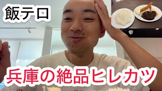 【飯テロ】ただ美味しいヒレカツを食べる動画（兵庫 グリル一平）