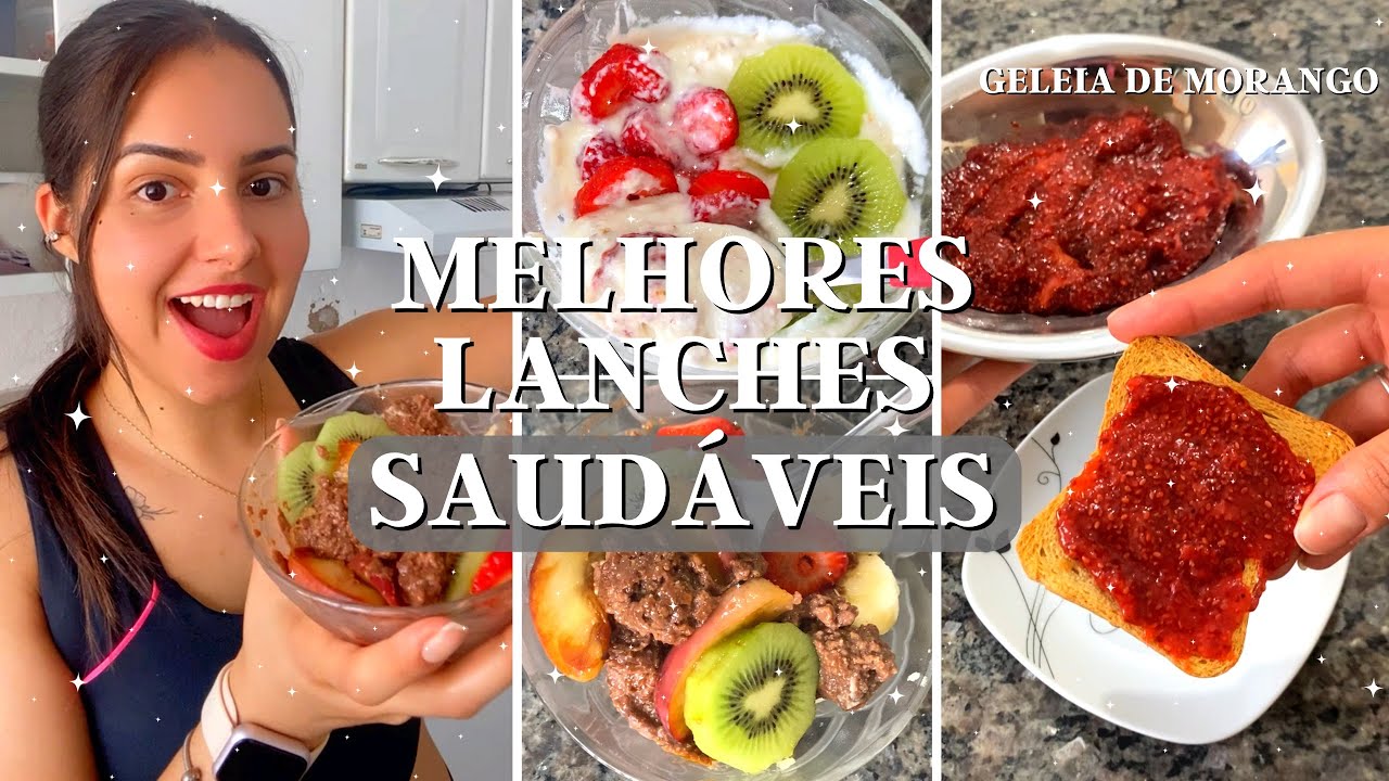 3 LANCHES SAUDÁVEIS | Rápidos e práticos com baixa caloria! GELEIA DE ...