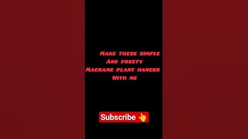 Macrame plant hanger|#macrame#macramedesign  #planthanger#handmade #diy #fyb #macrameproject
