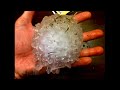 Wichita Kansas Hail Storm; Smashes Glass Table