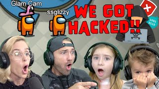 AMONG US BUT A CREEPY HACKER TAKES OVER OUR GAME!! New Sopo Squad Playz!!