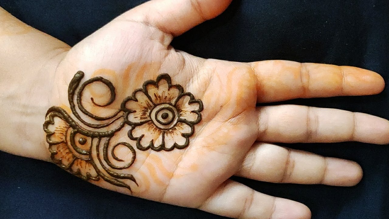 Flower Mehndi Design for front hands by HeenaArtistica for beginners ...