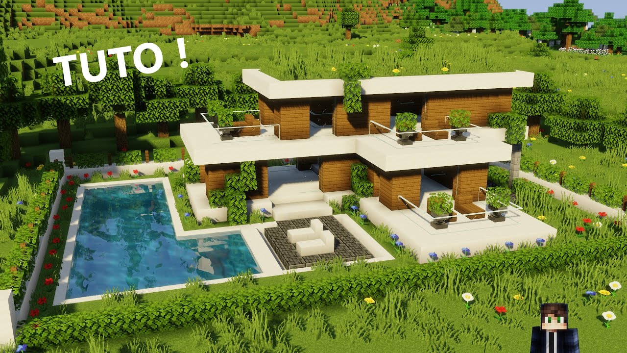 TUTO #78 | Comment Faire une Villa Moderne sur MINECRAFT ? - YouTube