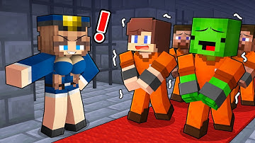 A Strict Warden Girl Runs the Prison Where JJ and Mikey are Held - Minecraft Animation