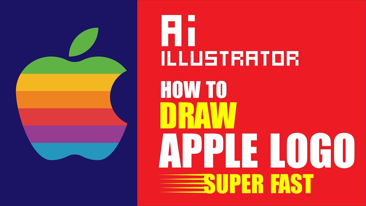 Vẽ logo Apple - How to draw Apple logo SUPER FAST - illustrator ...