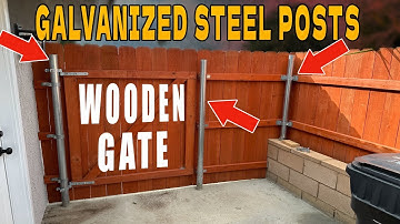 Galvanized Steel Post to Wooden Gate I figured It Out For You