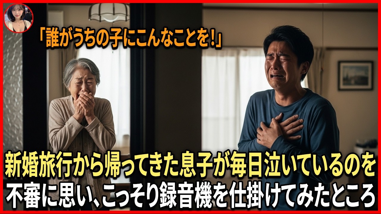 新婚旅行から帰ってきてから毎日泣いている息子を不審に思い、録音機を仕掛けてみたところ……#動エピソード#老後の物語 #家族の物語