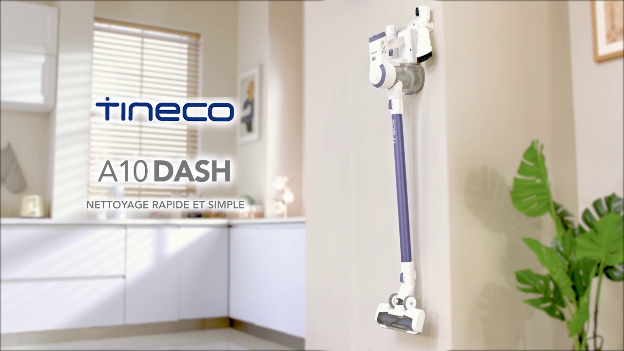 Tineco Aspirateur balai sans fil A10 Dash- Batterie 300W - Brosse LED -  Léger - Violet | FR - YouTube
