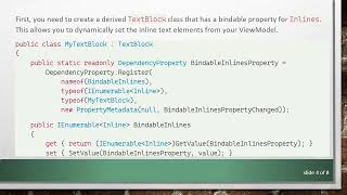 How to Dynamically Bind TextBlock with Hyperlinks in a WPF MVVM Application