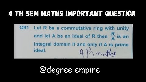 if R is acommutative ring with unity then prove that it