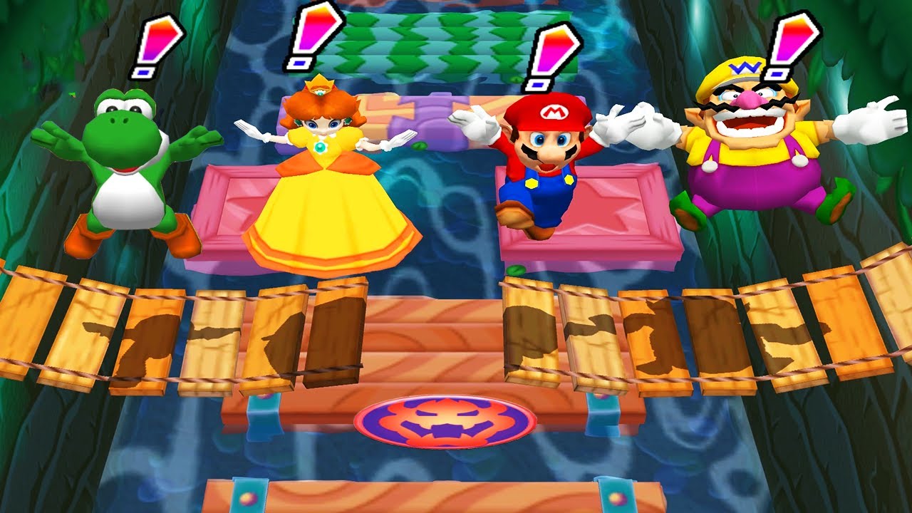 Mario Party 6 Minigames - Mario vs Yoshi vs Peach vs Wario