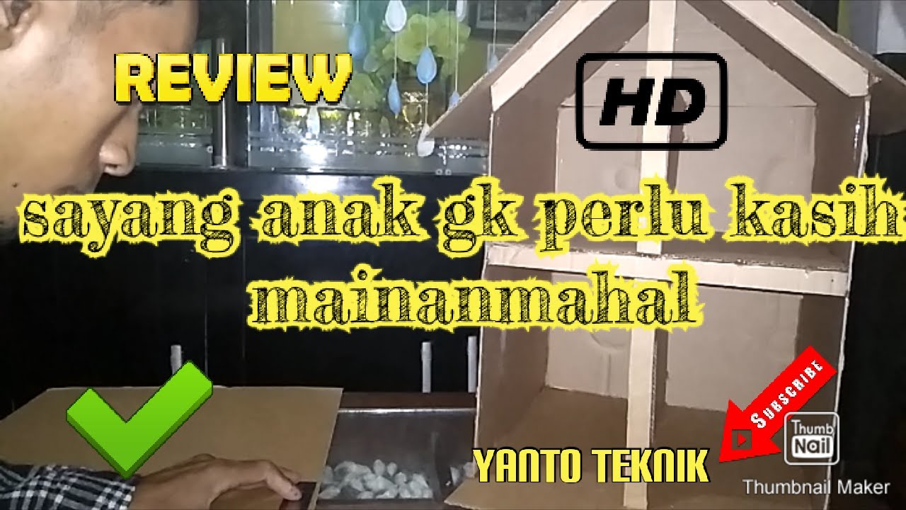 kerajinan membuat rumah kardus 