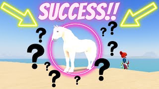 I BRED MY DREAM FOAL! PERCHERON X MUSTANG WORKED!? Wild Horse Island's on Roblox