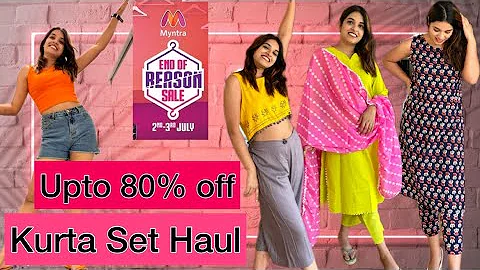 Huge Myntra EORS 2023 Kurta Set Haul | Upto 80% Off Myntra Haul