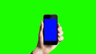 IPHONE on hand in green screen free stock footage