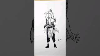 drawing stickman kimimaro -speed drawing drawing art naruto shorts