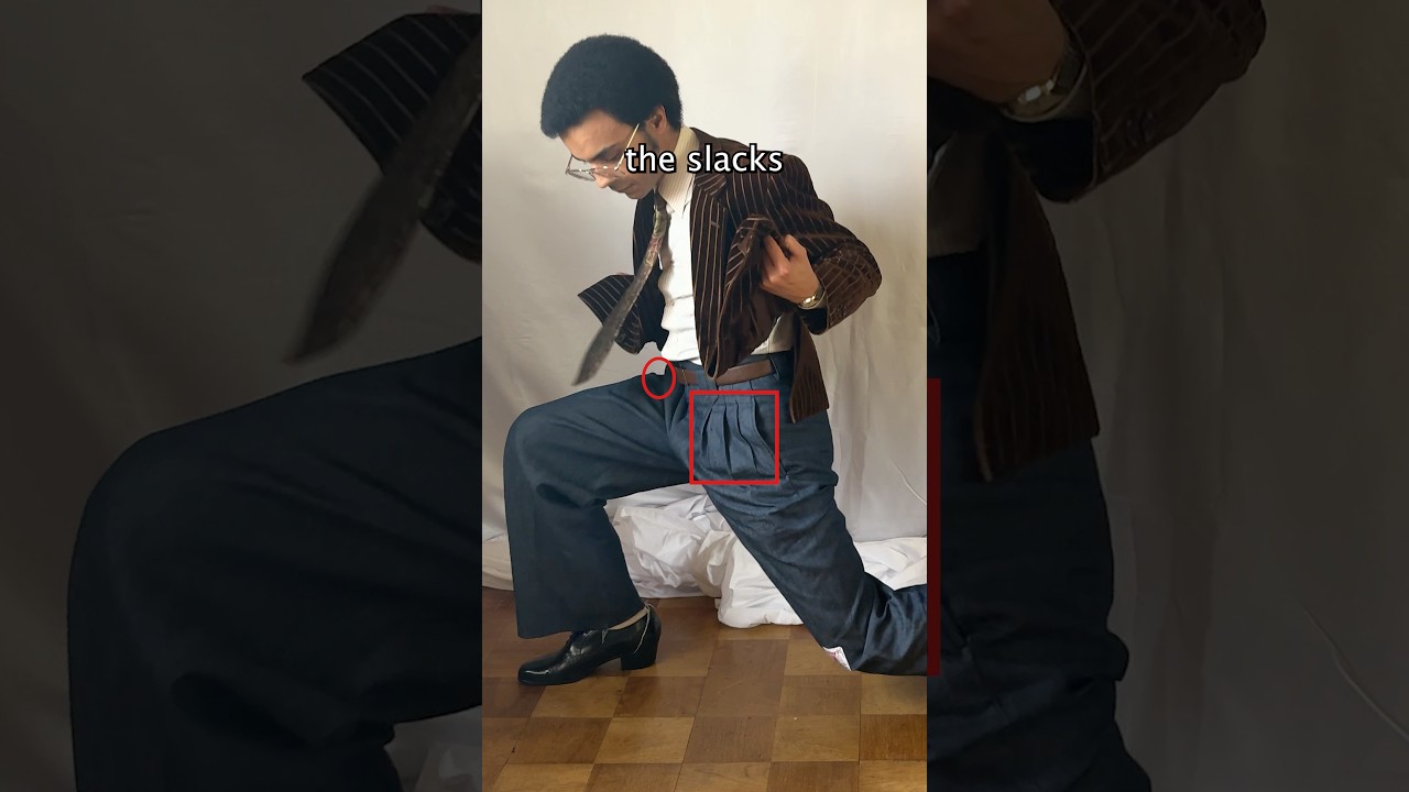 8) 3-Pleat Slacks — Cotton denim & Wool - YouTube