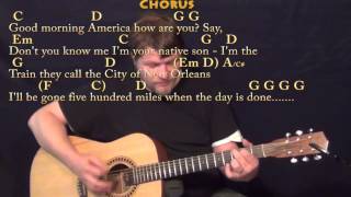 Video thumbnail of "The City of New Orleans (Arlo Guthrie) Strum Guitar Cover Lesson with Chords/Lyrics"