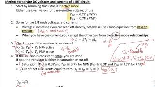 DC Analysis of BJT Circuits