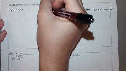 Calc AB - 3.5 Derivatives of Trig Functions