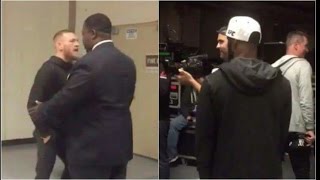 Conor McGregor Confront's Tyron Woodley Backstage At Ufc 205 Weigh-ins \& Calls Him A Bitch