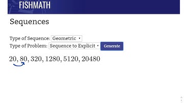 Geometric Sequences - Sequence to Explicit - FishMath.com