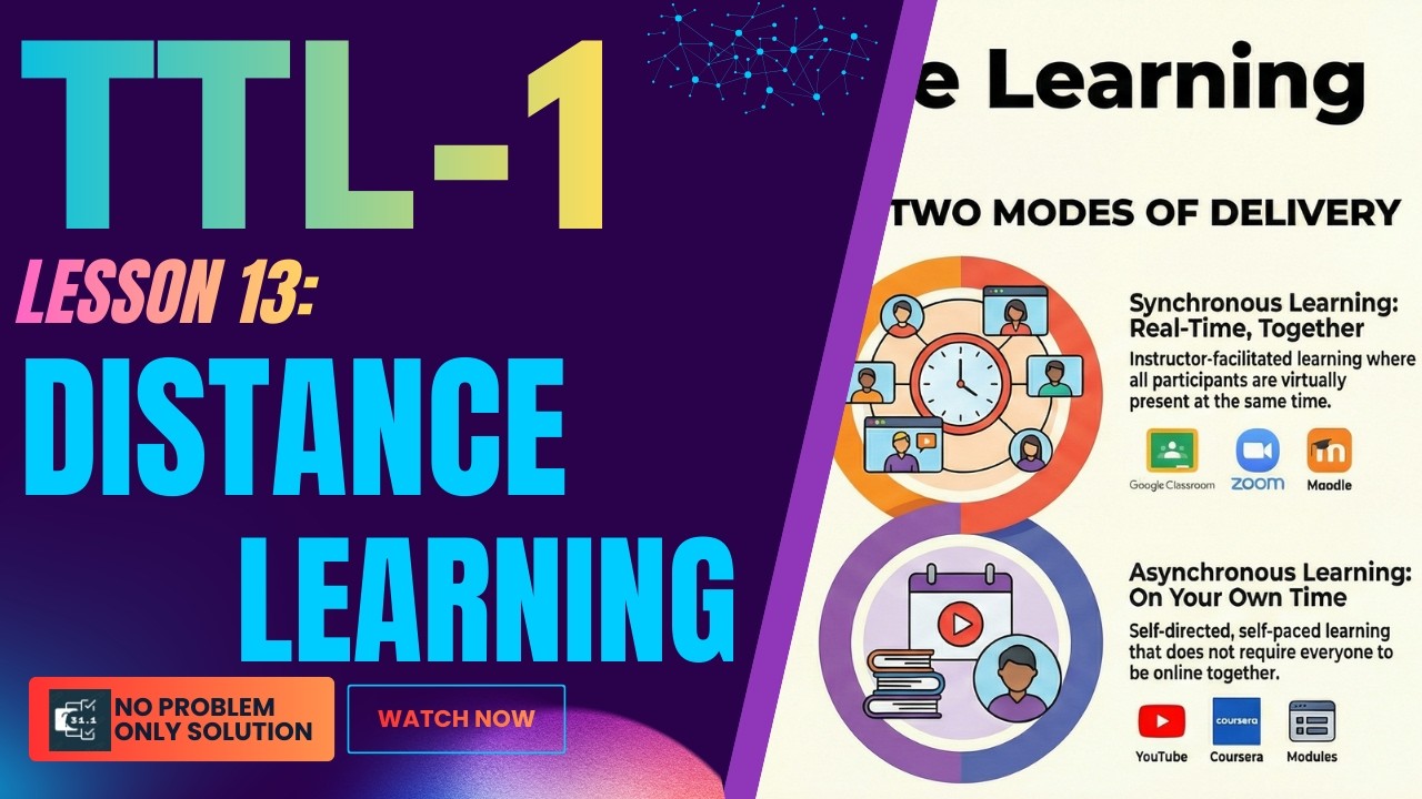 Lesson 13 | Distance Learning Explained | Synchronous & Asynchronous ...