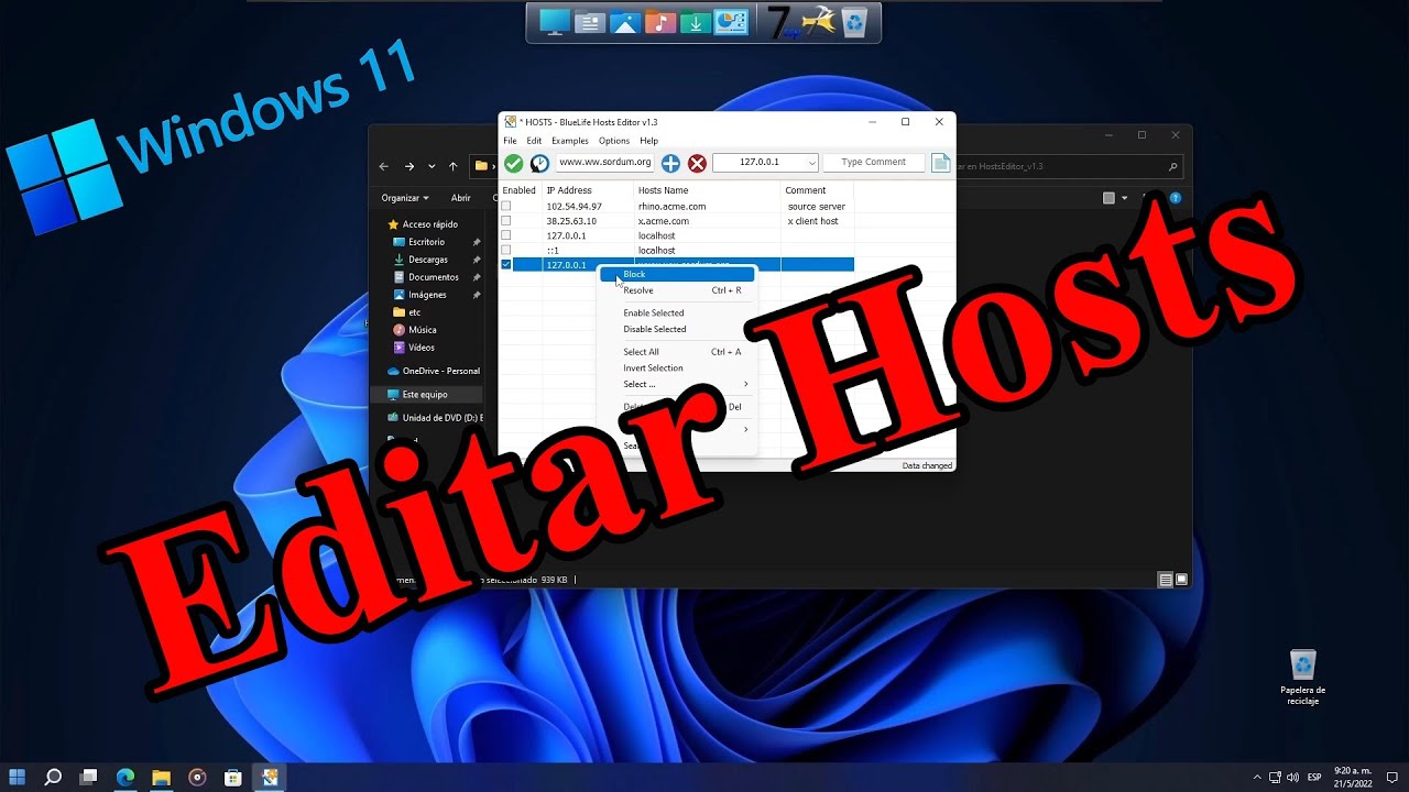 Como Editar Archivo Hosts En Windows 11 & 10 YouTube Como Editar Archivo Hosts En Windows 11 & 10 YouTube