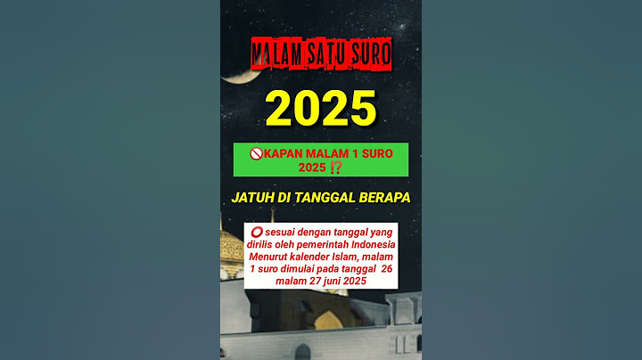 Malam 1 suro 2025 jatuh pada tanggal berapa?