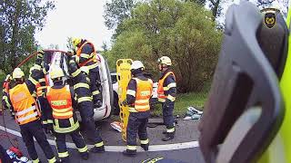 Dopravní nehoda s vyproštěním u Andělské Hory