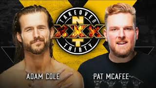 Adam Cole vs. Pat McAfee - WWE NXT TakeOver XXX -Official Match Card