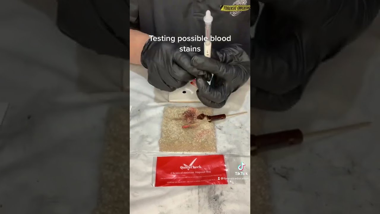 Checking Stains To See If They Are Bloodstains Csi Forensic Criminalista Forensics Science