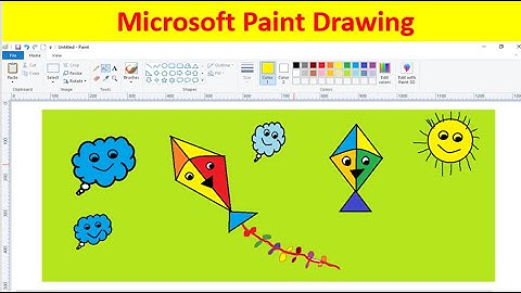 How to Draw Painting of Makar Sankranti in MS PAINT || Microsoft Paint Drawing #mspaint