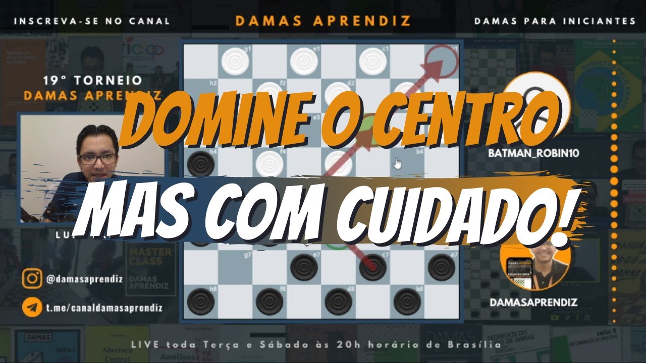 Jogo de Damas para Iniciantes - 8: A importância do Centro 