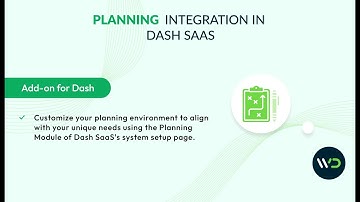 How to Use the Planning Module with Dash SaaS | Step-by-Step Integration Guide for Easy Setup
