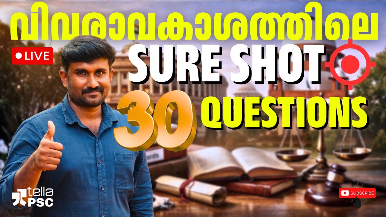 വിവരാവകാശ നിയമം: പരീക്ഷകളിൽ ആവർത്തിക്കുന്ന 30 പ്രധാന ചോദ്യങ്ങൾ | RTI Act 2005 Important Questions