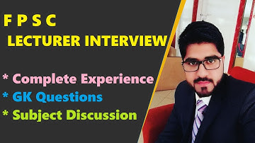 FPSC Lecturer Interview | FPSC Interview Preparation | Lecturer Mathematics