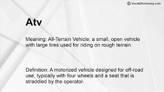 Atv Meaning