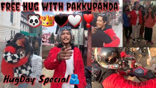 HugDay Special at Patan & Basantapur ⛩️🌆 || Wanna see public reaction👑🐼👑 🖤❣|| Unexpected moments ||