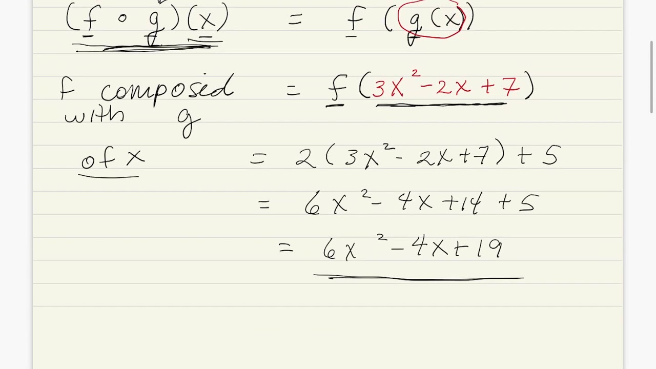 Function operations: composition of functions - YouTube