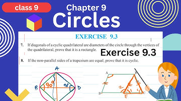 Circles l Class 9 Maths | exercise 9.3 Q.7 Q.8  I ex 9.3 question 7 question 8 I  I 2025-26