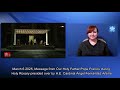 2025.03.06 Message from the Pope Francis - ASL
