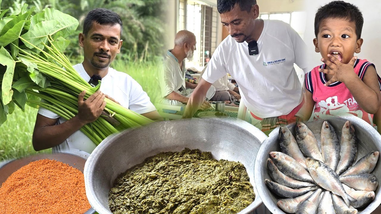 কচুর শাক ইলিশ মাছ রান্না করলাম! || ৪৬ পর্ব || Milton's Kitchen || Child & Old Age Care.