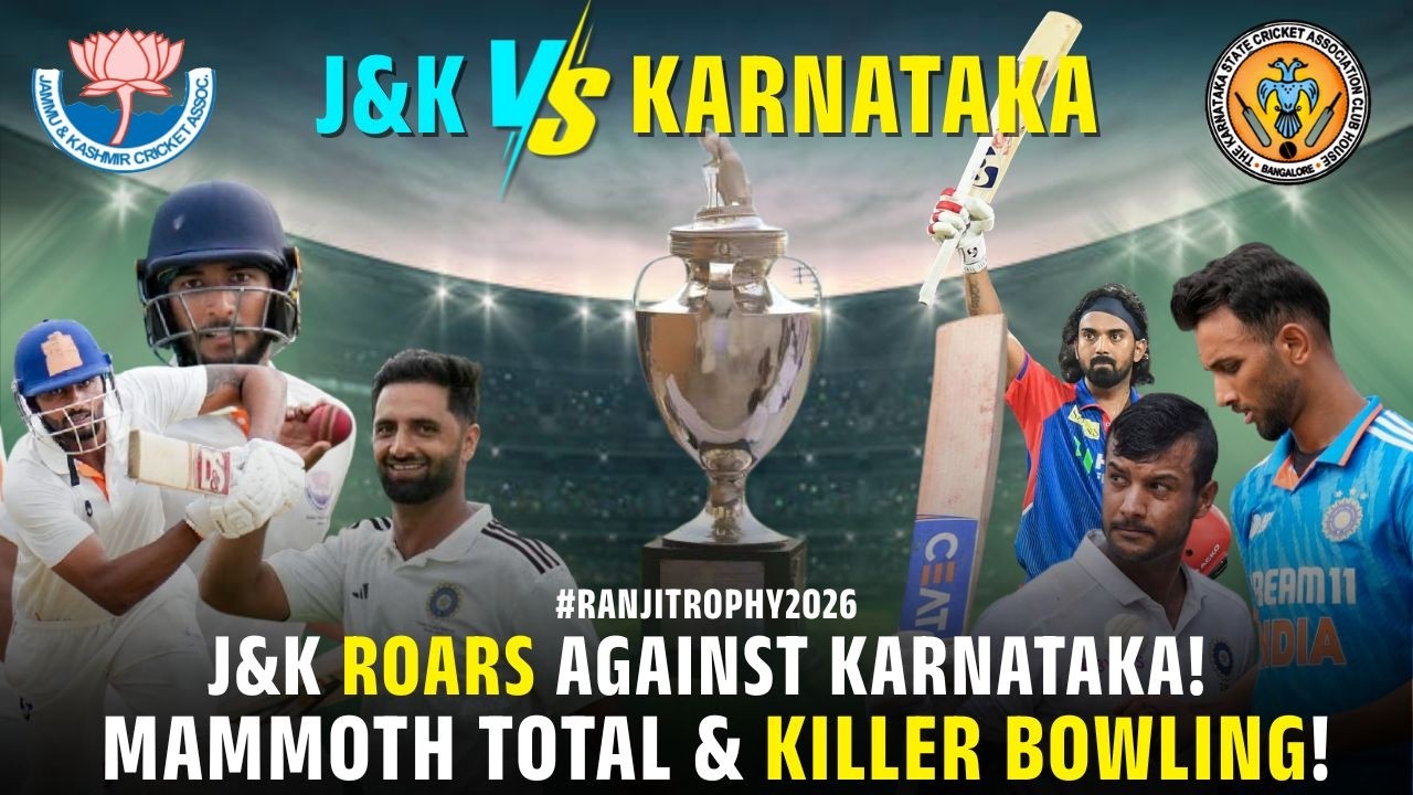 Ranji Trophy 2026 | J&K ROARS Against Karnataka! Mammoth Total & Killer Bowling 🔥