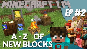 Minecraft 1.14 A-Z van blokken: wat het nieuwe Minecraft-dorp en de plunderblokken doen | Ep2 Avo...