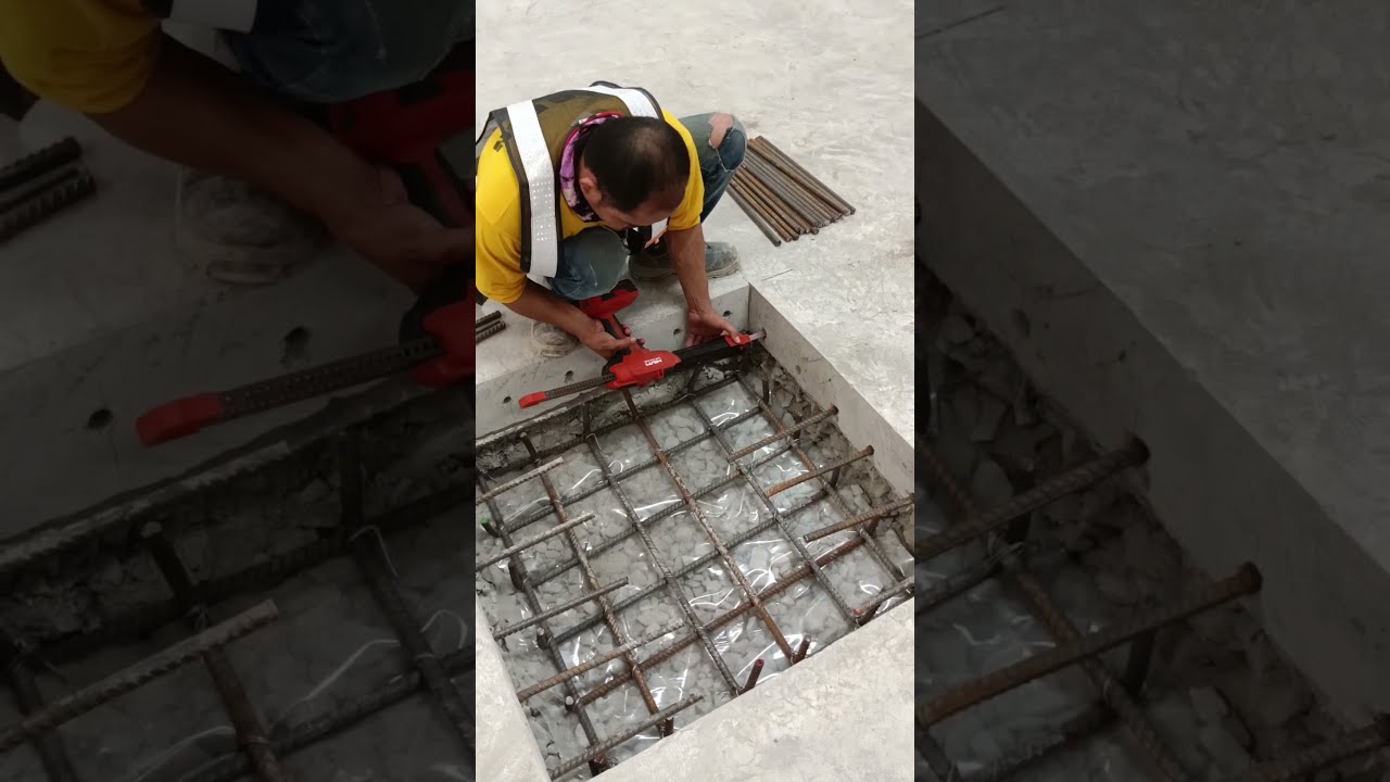 Chemical Anchor rebar doweling application