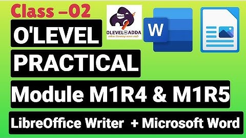 Module Code- M1-R4 & M1-R5 |Information Technology Tools|NIELIT OLEVEL Practical Questions |Class-02