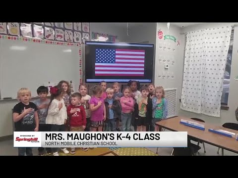 The Pledge Mrs. Maughon's K-4 Class at North Mobile Christian School